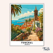 Funchal - Travel Poster paint by numbers kit