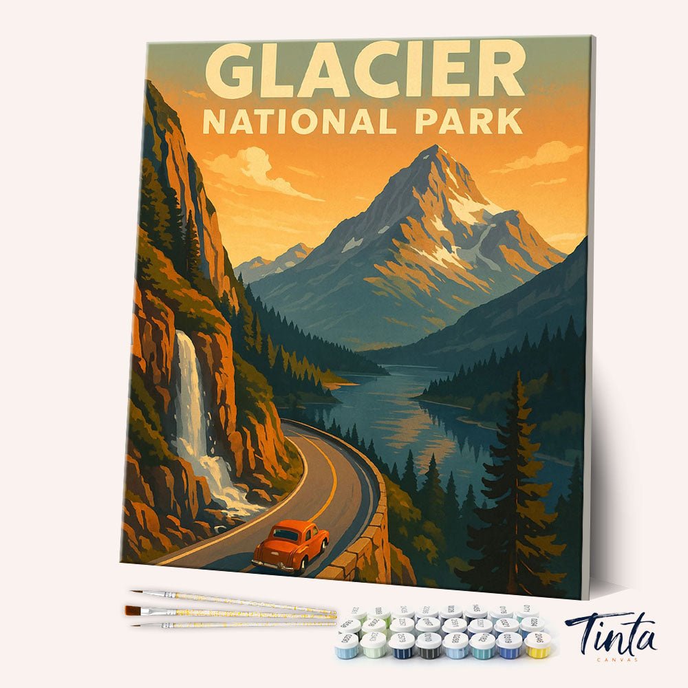 Glacier National Park paint by numbers kit