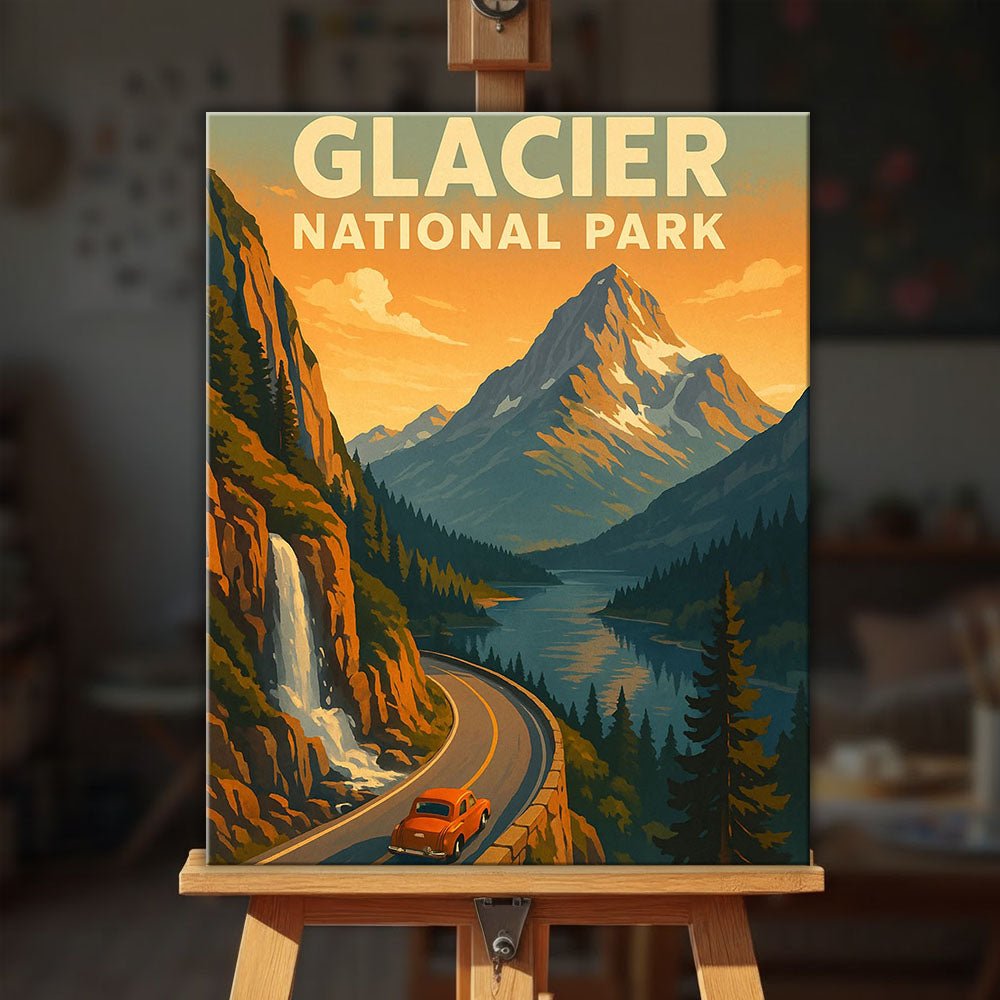 Glacier National Park paint by numbers kit