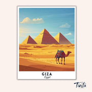 Giza - Travel Poster paint by numbers kit