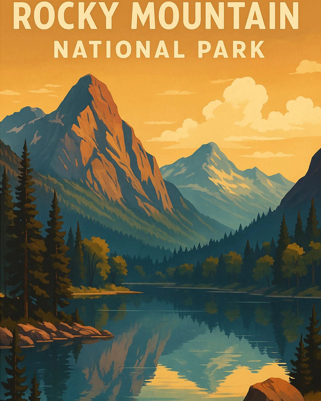 Rocky Mountain National Park paint by numbers kit