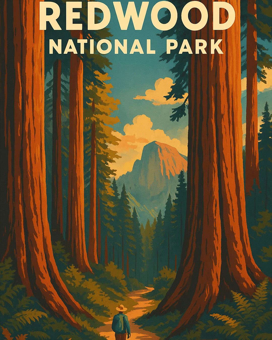 Redwood National Park paint by numbers kit