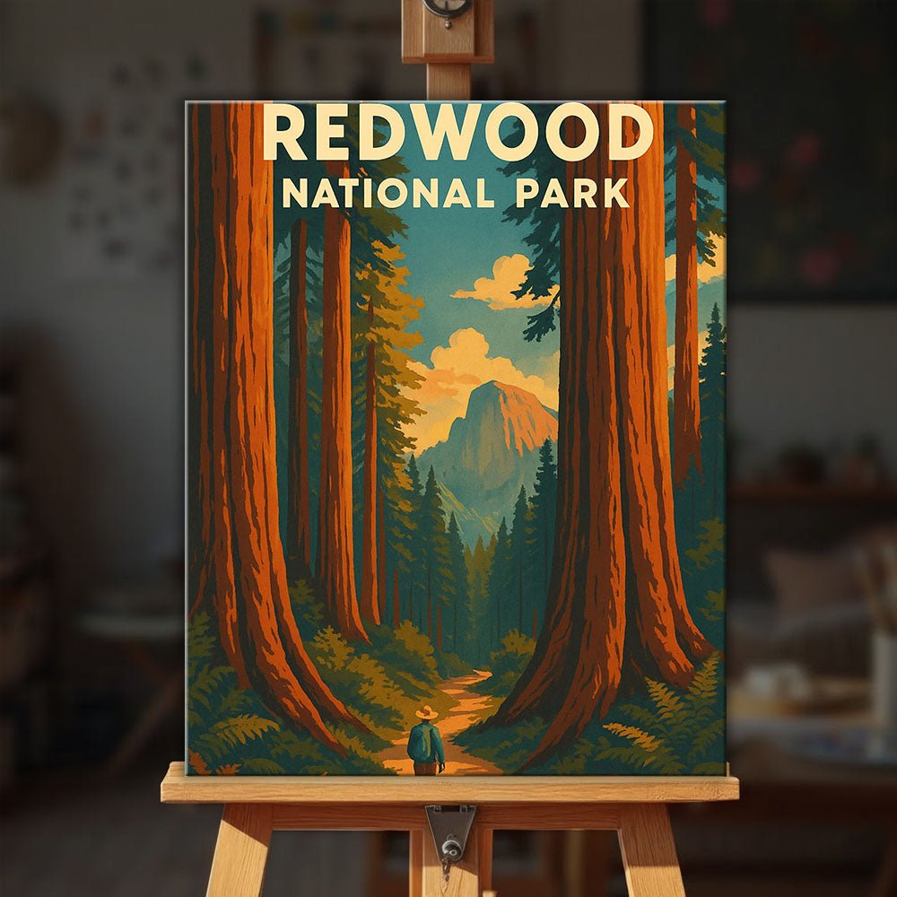 Redwood National Park paint by numbers kit