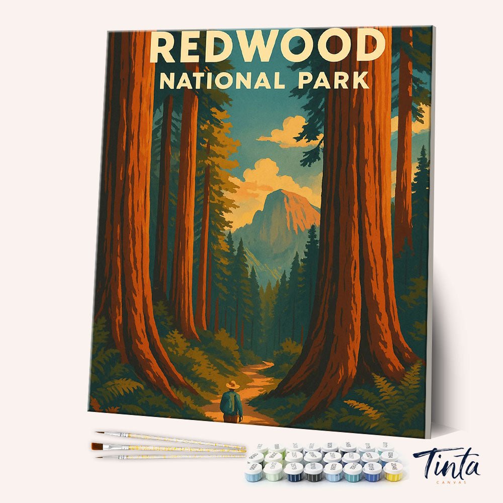 Redwood National Park paint by numbers kit