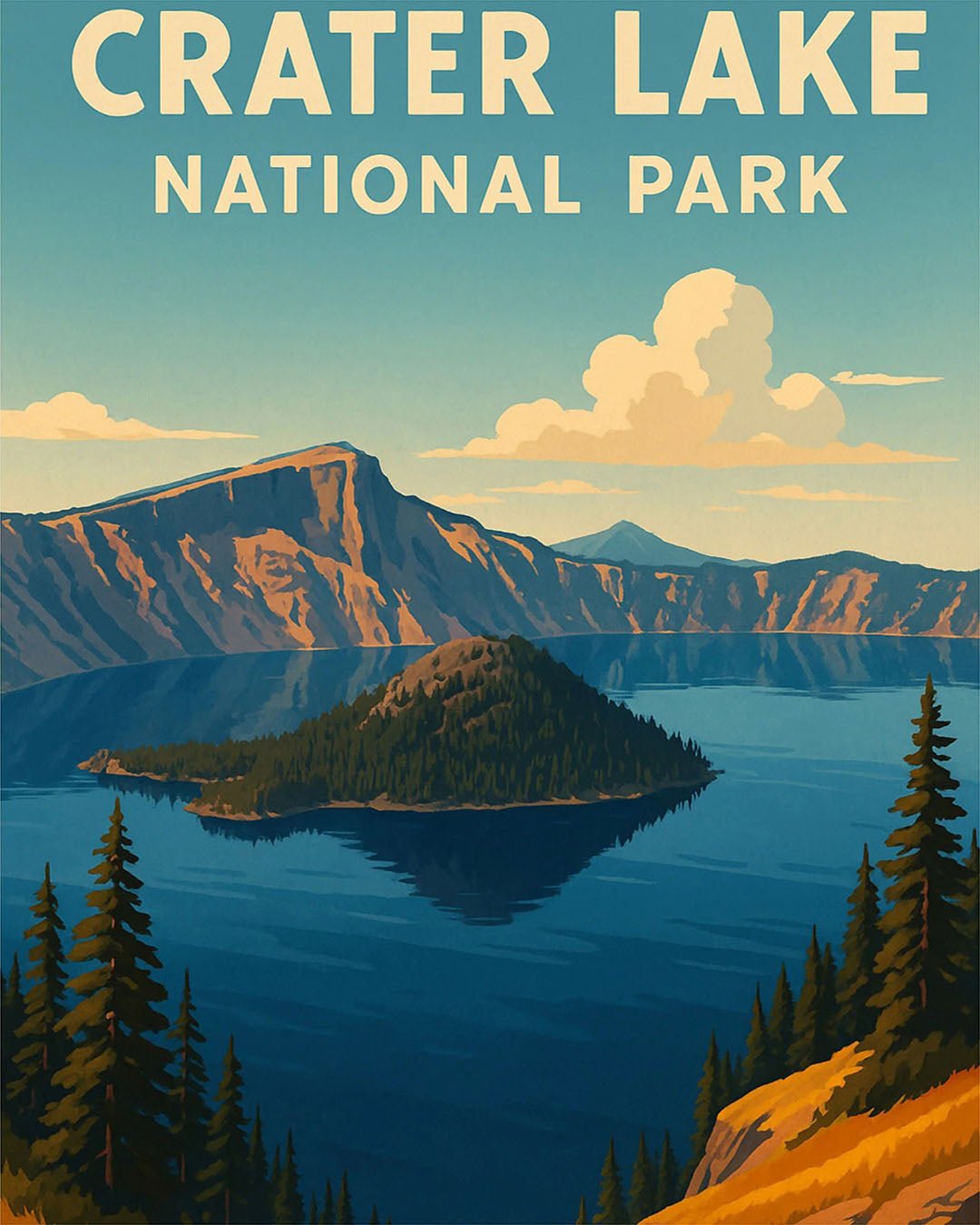 Crater Lake National Park paint by numbers kit