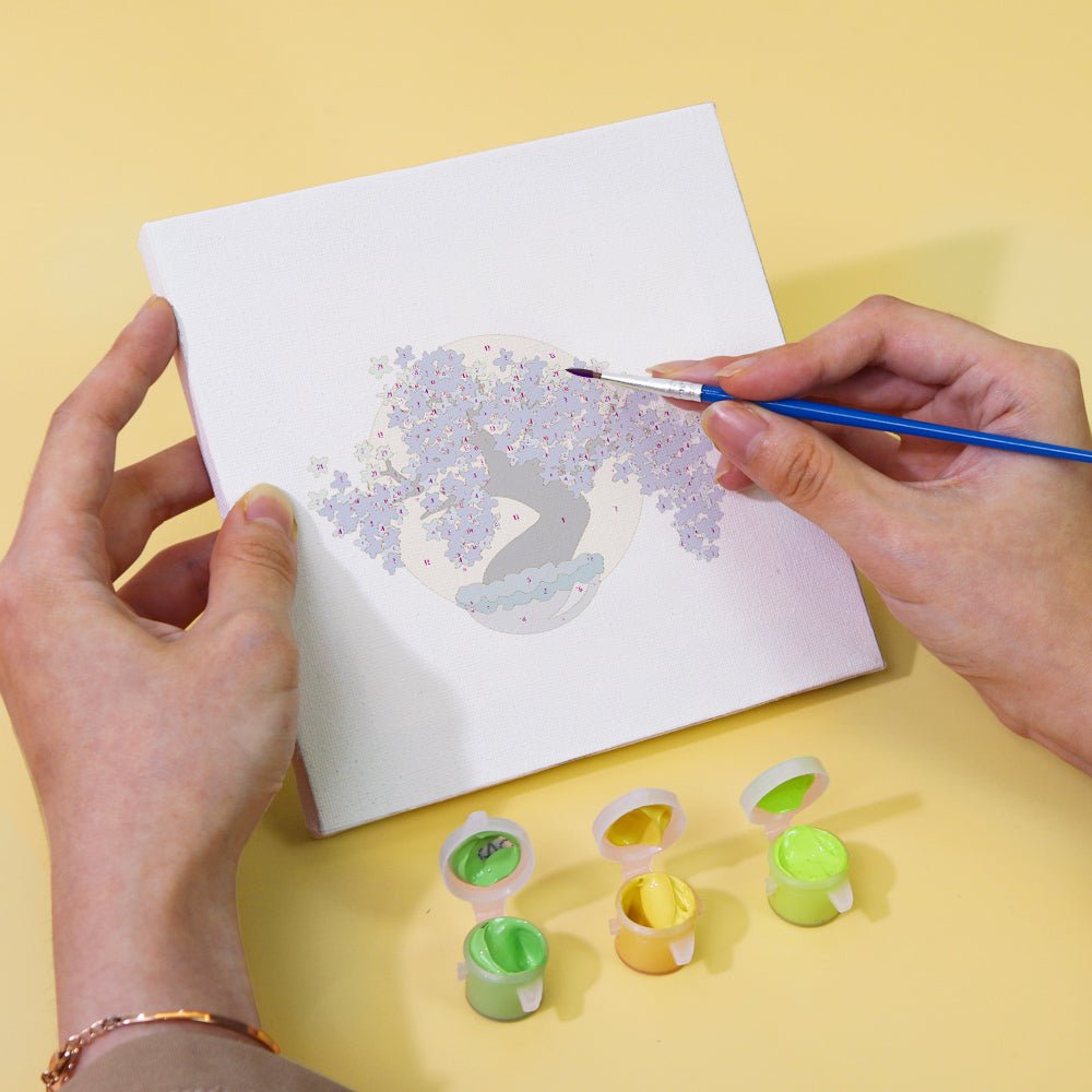 Seasons of Serenity Tree - Mini Paint by Numbers Kit (6 Pieces)