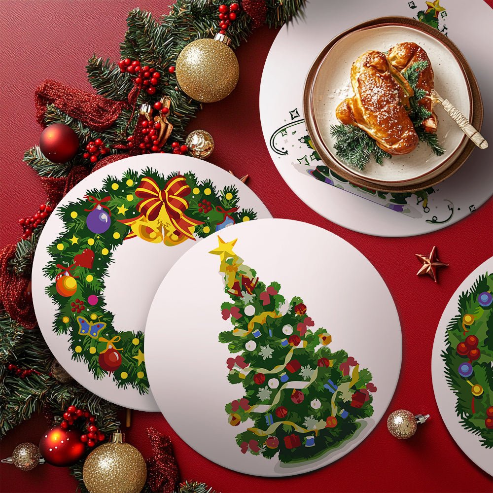 Evergreen Celebration (4 Pieces) paint by numbers kit