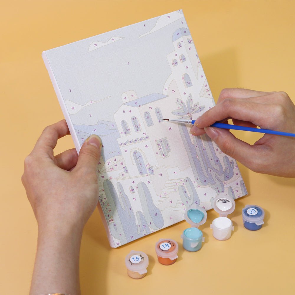 Mediterranean Archways - Mini Paint by Numbers Kit (6 Pieces) paint by numbers kit