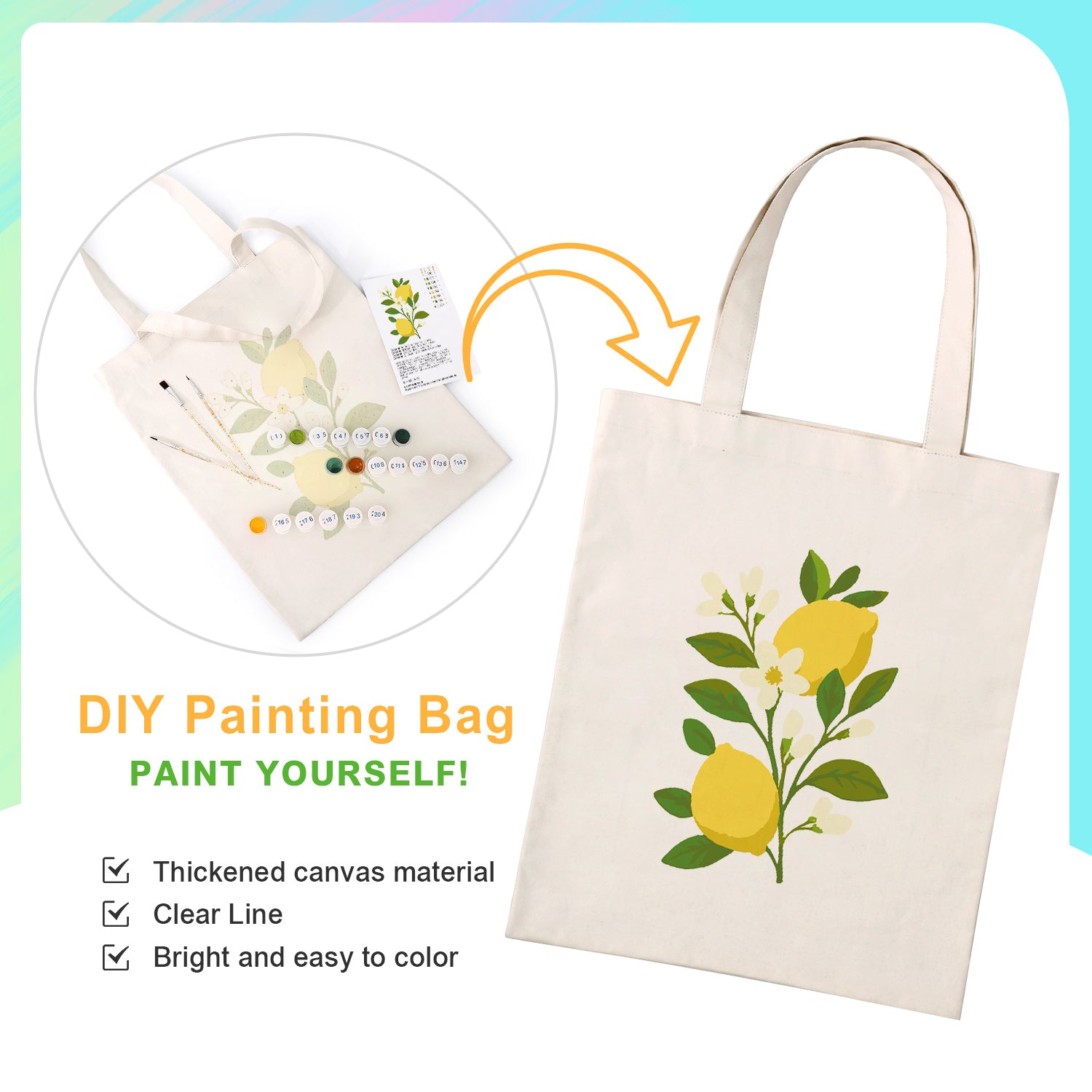Lemon Grove Carry Bag paint by numbers kit