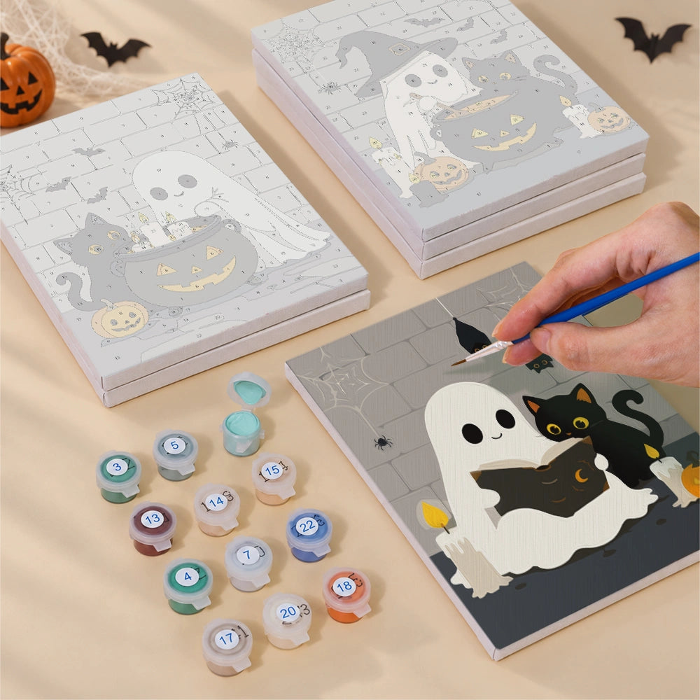 Ghostly Companions - Mini Paint by Numbers (6 Pieces)