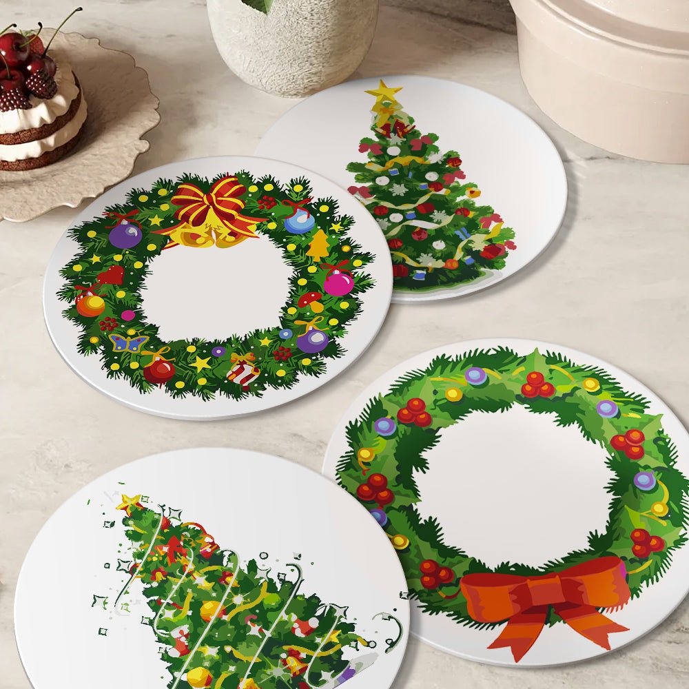 Evergreen Celebration (4 Pieces) paint by numbers kit