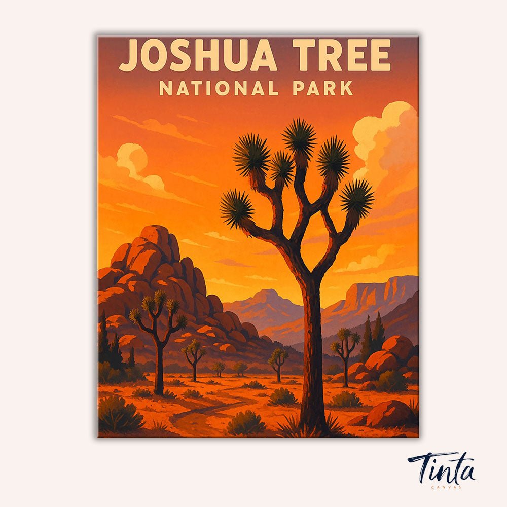 Joshua Tree National Park paint by numbers kit