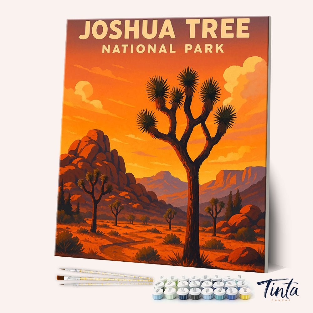 Joshua Tree National Park paint by numbers kit