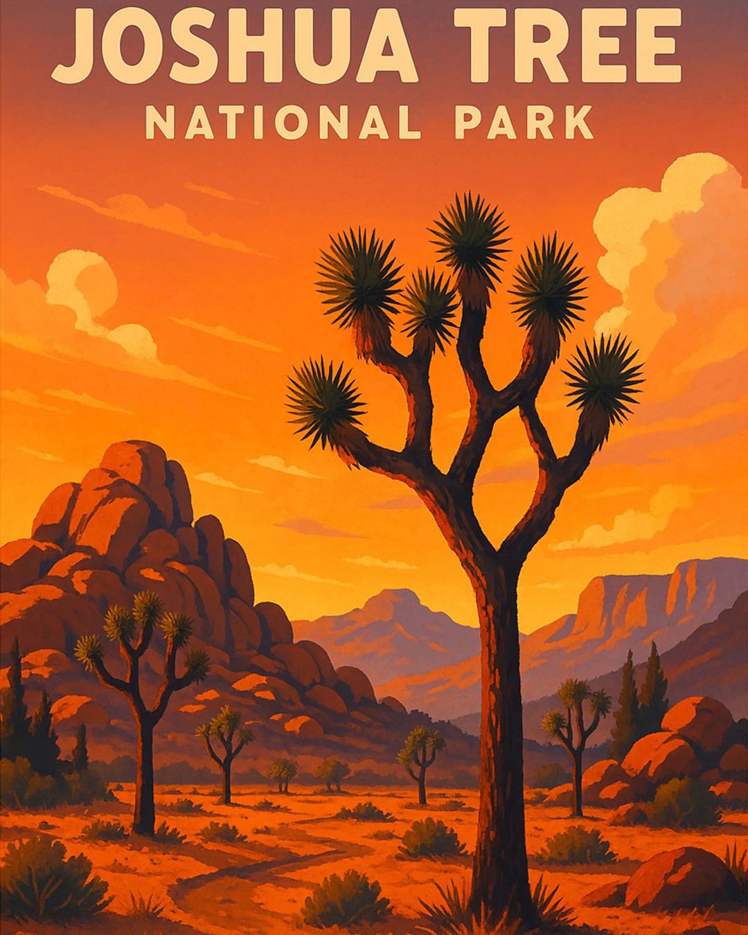 Joshua Tree National Park paint by numbers kit