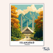 Islamabad - Travel Poster paint by numbers kit