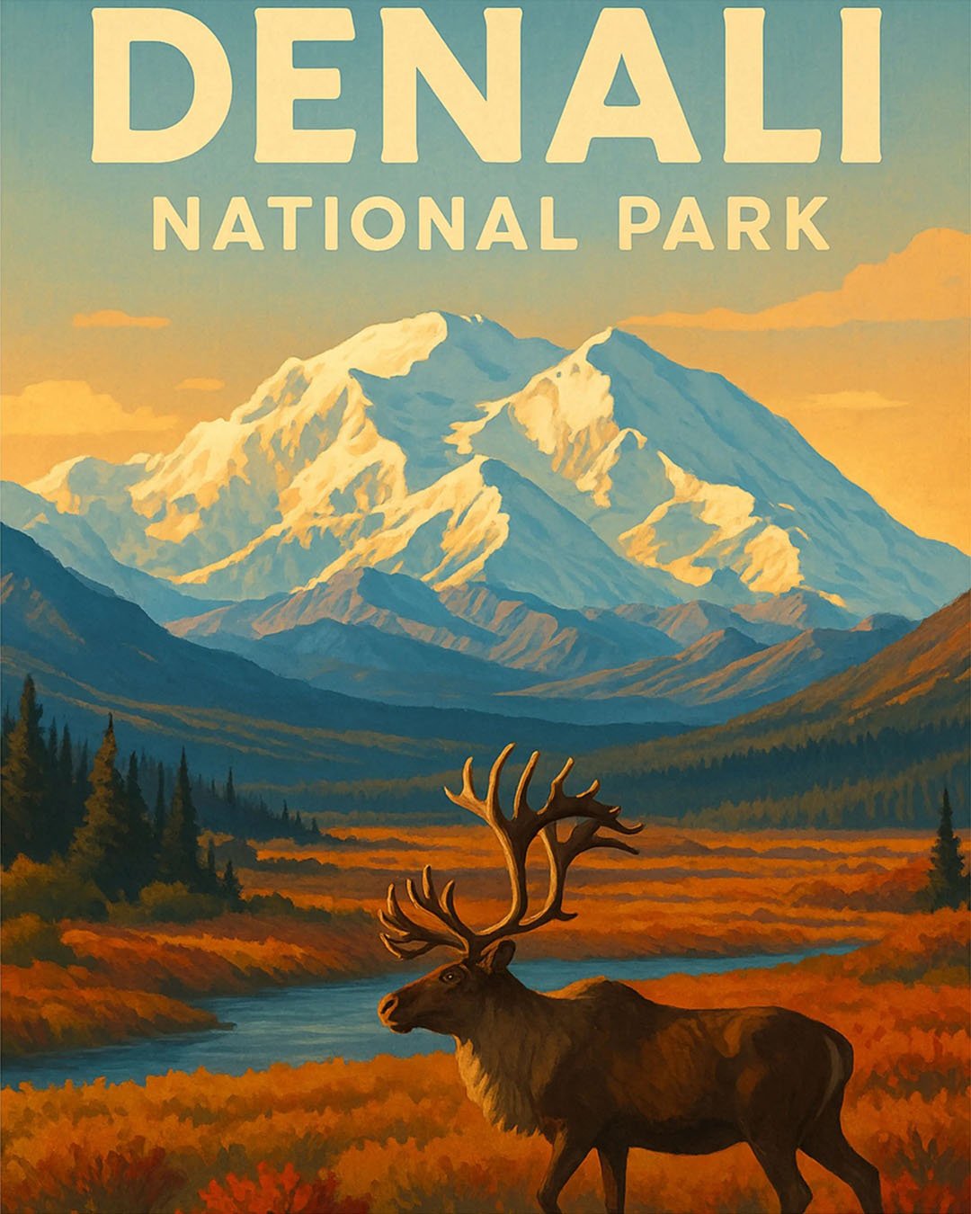 Denali National Park paint by numbers kit