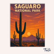 Saguaro National Park paint by numbers kit