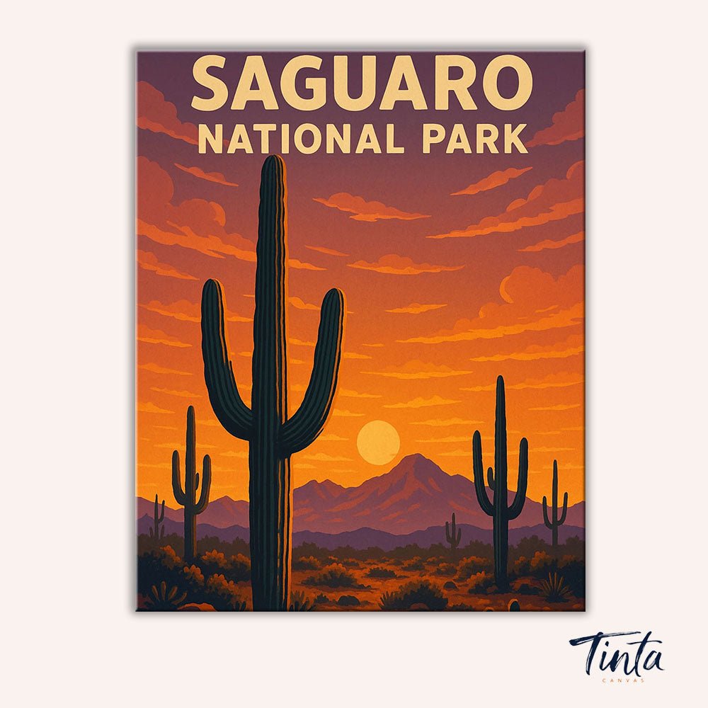 Saguaro National Park paint by numbers kit