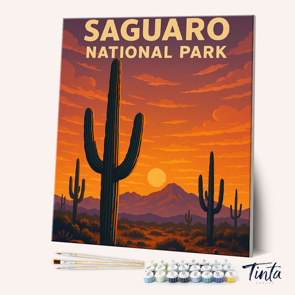 Saguaro National Park paint by numbers kit