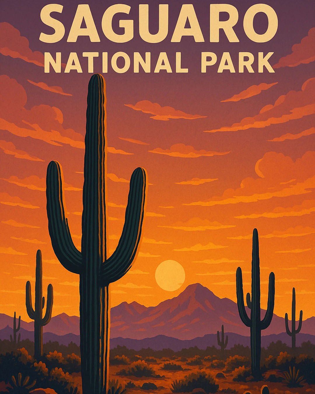 Saguaro National Park paint by numbers kit