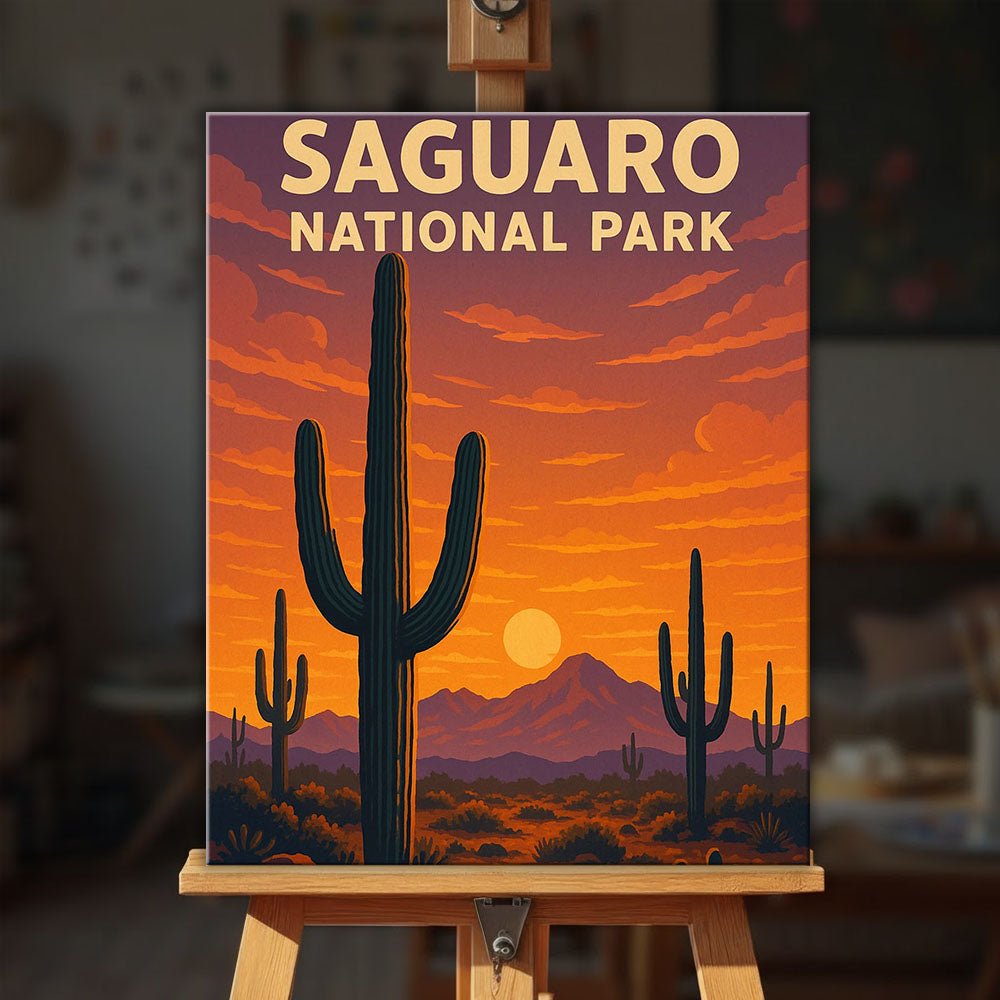 Saguaro National Park paint by numbers kit