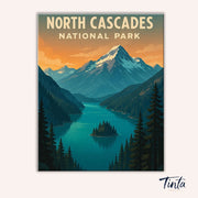 North Cascades National Park paint by numbers kit
