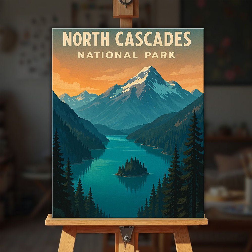 North Cascades National Park paint by numbers kit