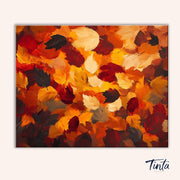 Flat Autumn Leaves paint by numbers kit