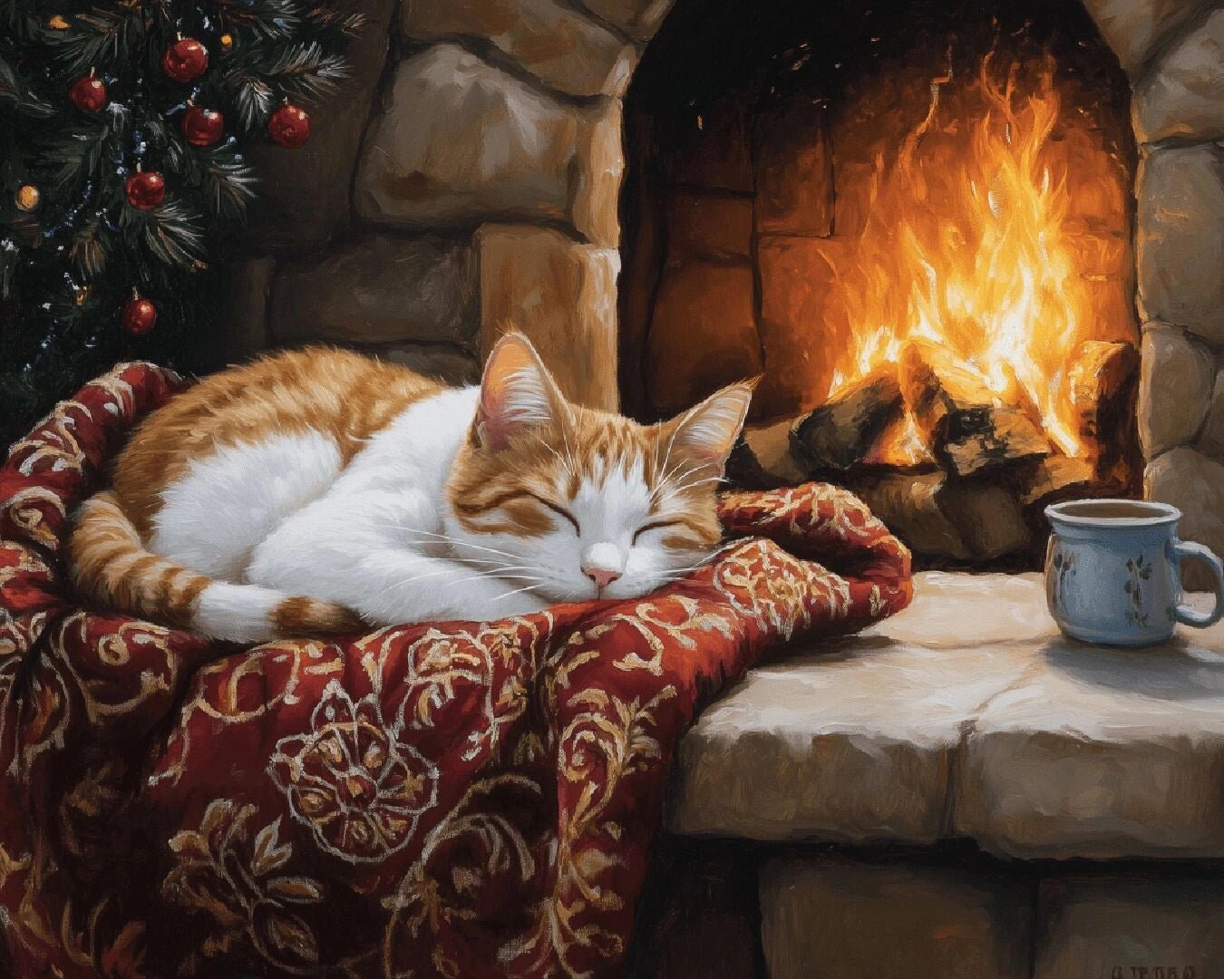 Fireplace Warmth paint by numbers kit