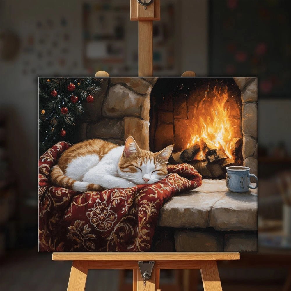 Fireplace Warmth paint by numbers kit