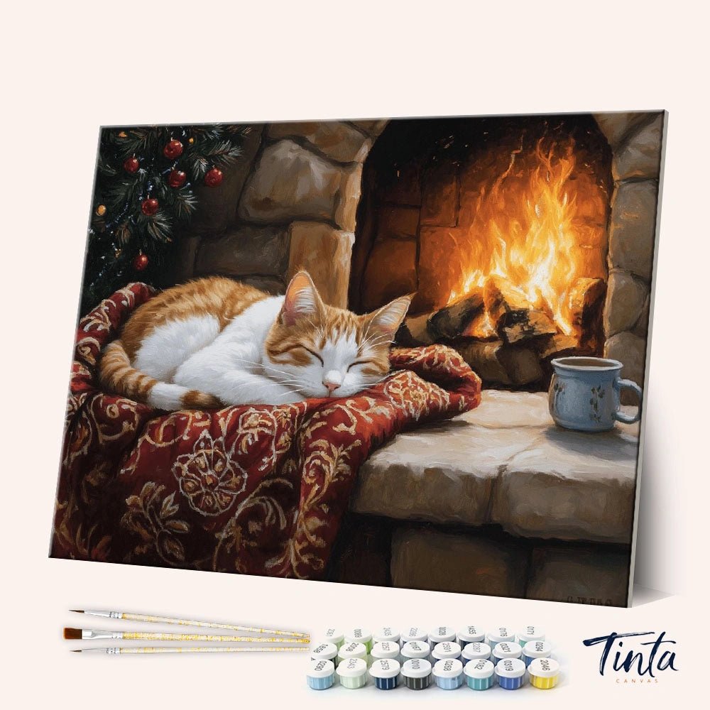 Fireplace Warmth paint by numbers kit