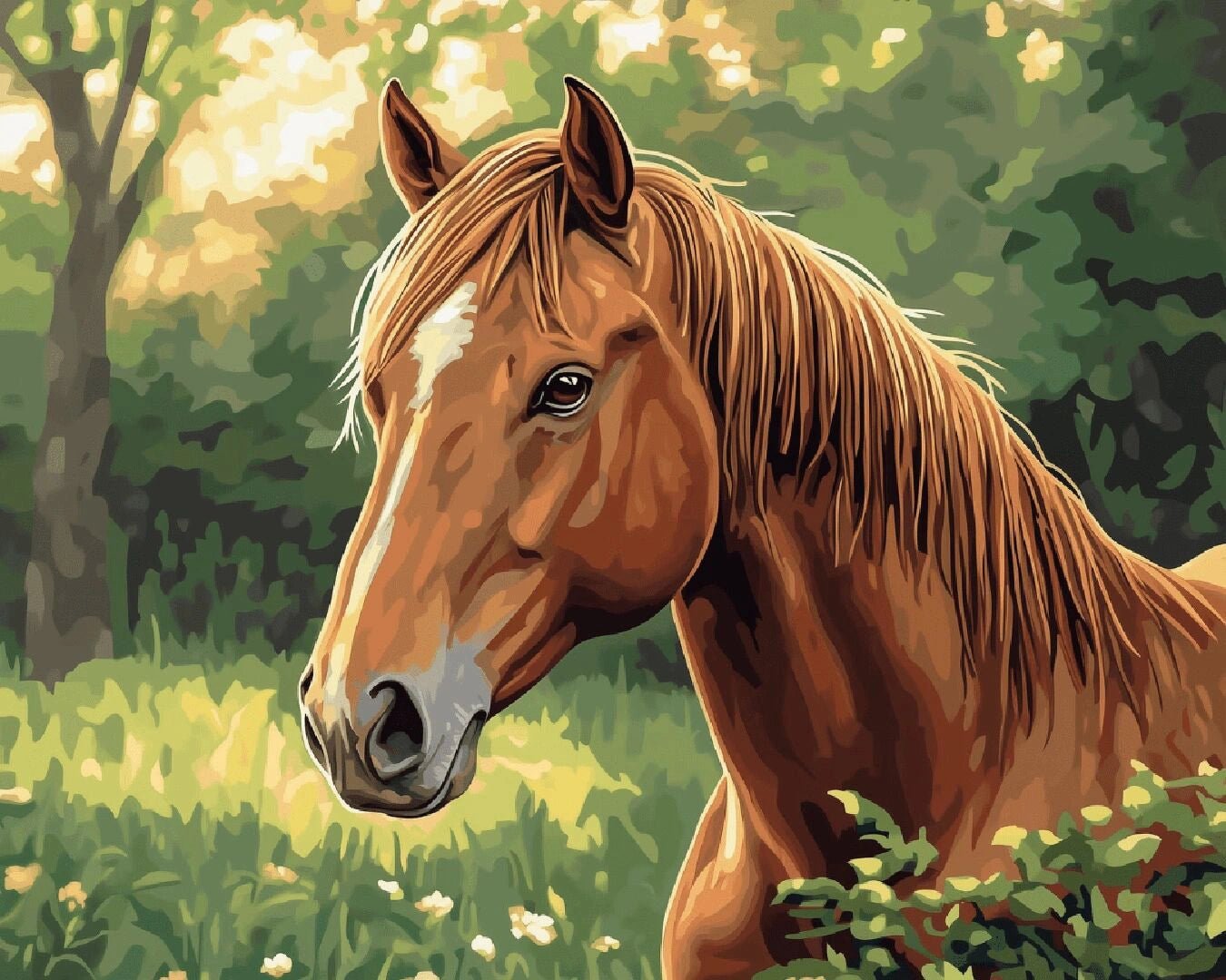 Fierce Stallion paint by numbers kit