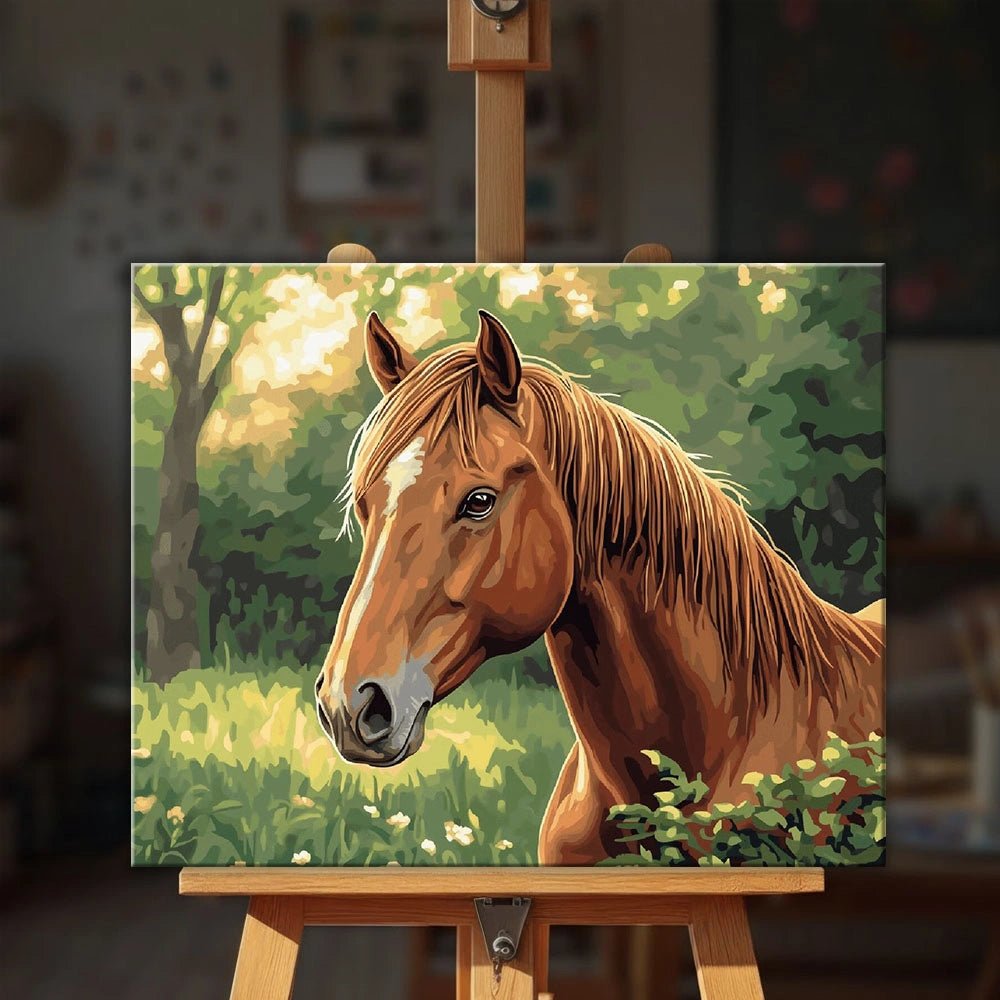 Fierce Stallion paint by numbers kit