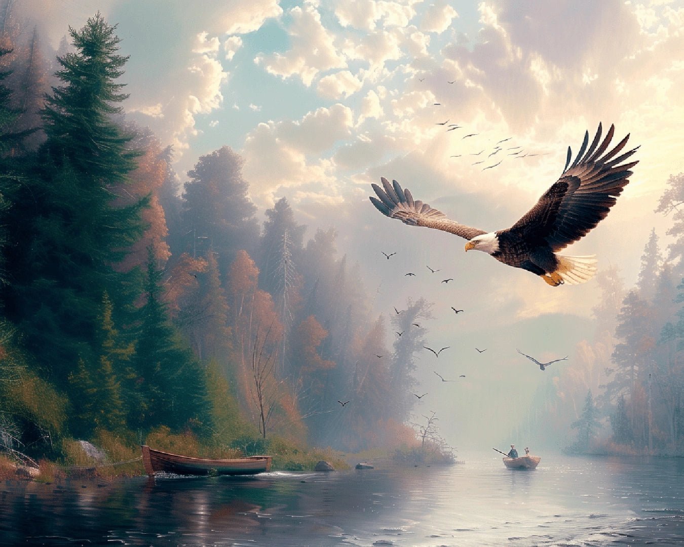 Wings Over Stillwater paint by numbers kit