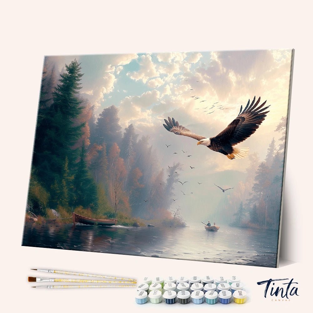Wings Over Stillwater paint by numbers kit