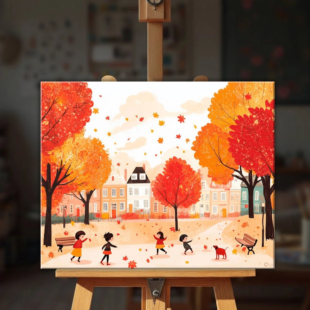 Autumn Playtime paint by numbers kit