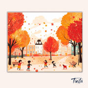 Autumn Playtime paint by numbers kit