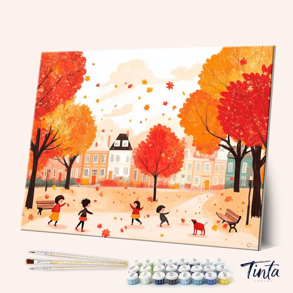 Autumn Playtime paint by numbers kit