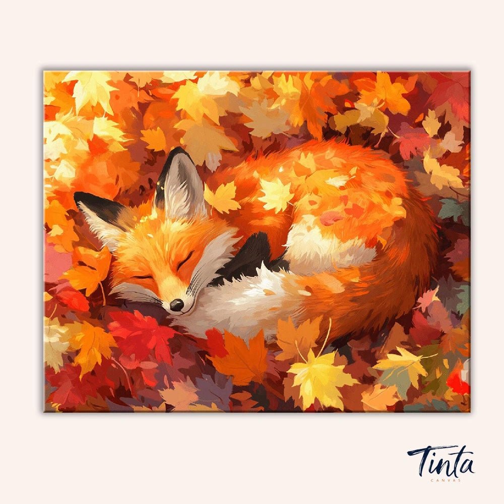 Autumn Fox Dream paint by numbers kit