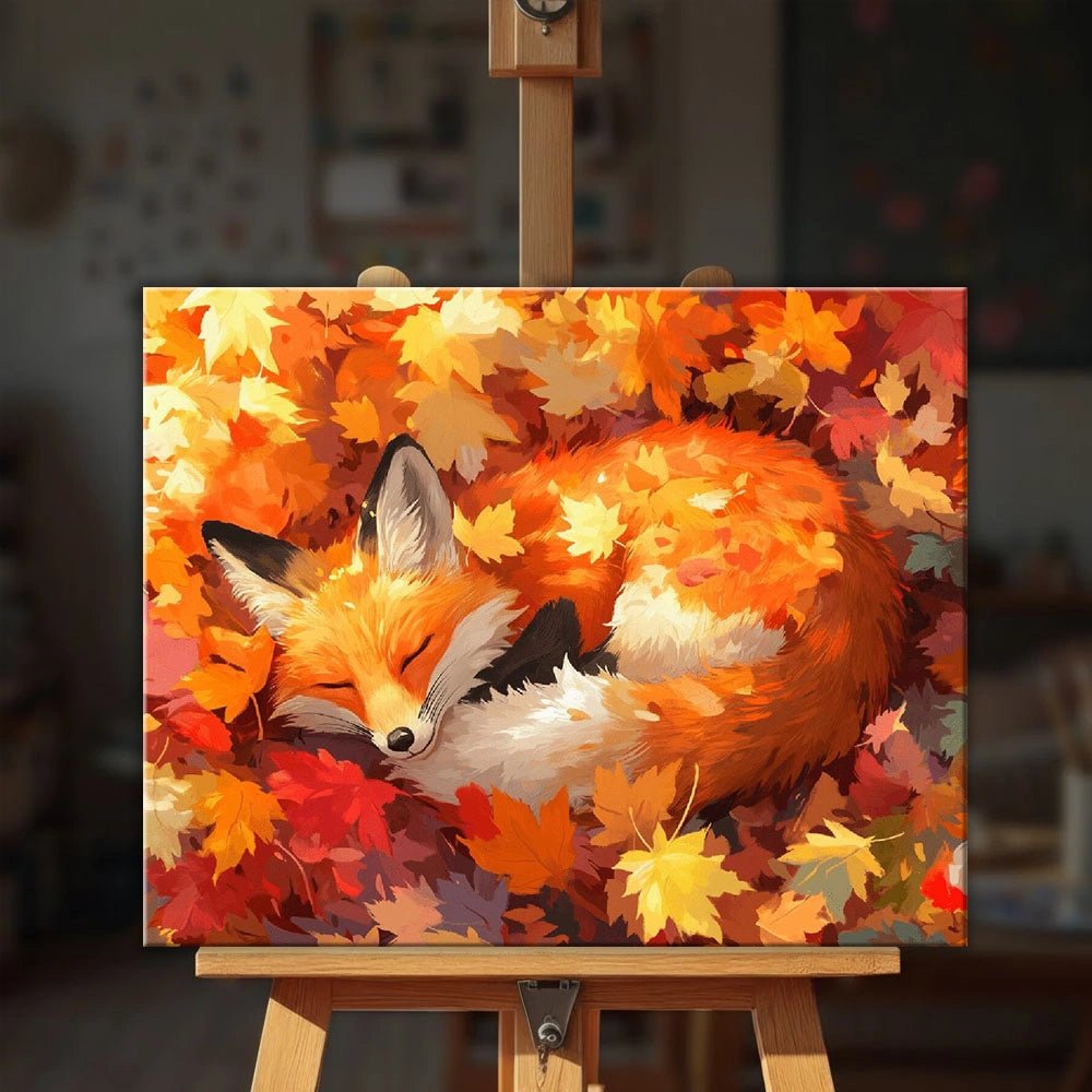 Autumn Fox Dream paint by numbers kit