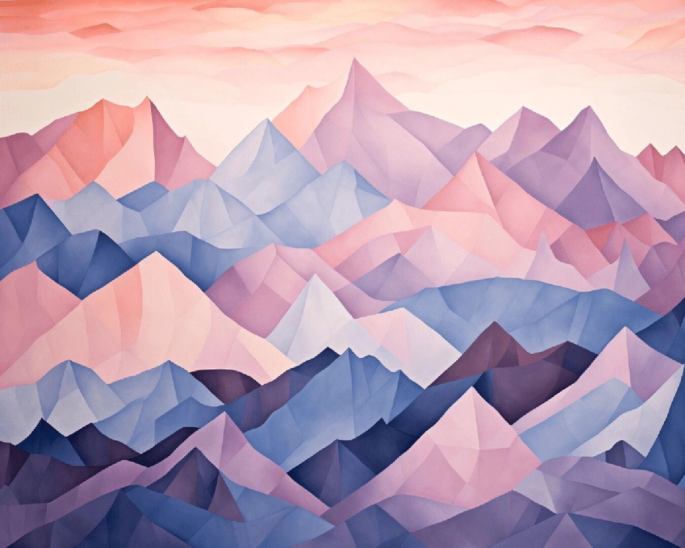 Endless Mountains paint by numbers kit