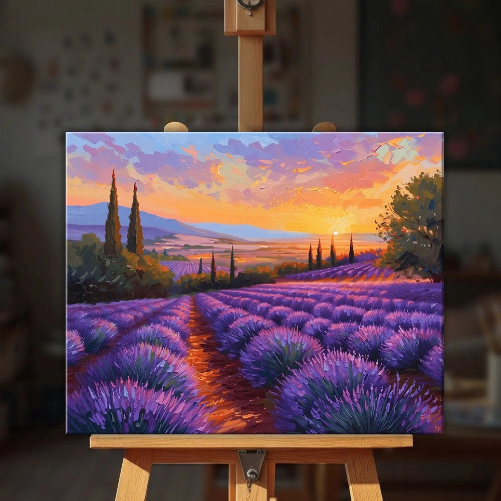 Endless Lavender Fields paint by numbers kit