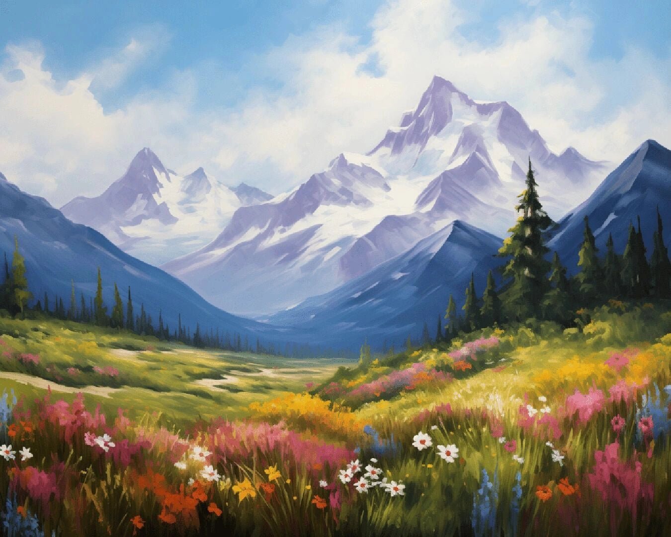 Enchanted Meadow paint by numbers kit