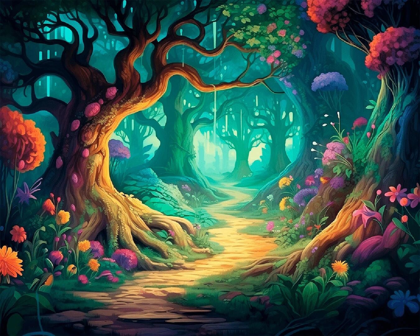 Enchanted Glade paint by numbers kit