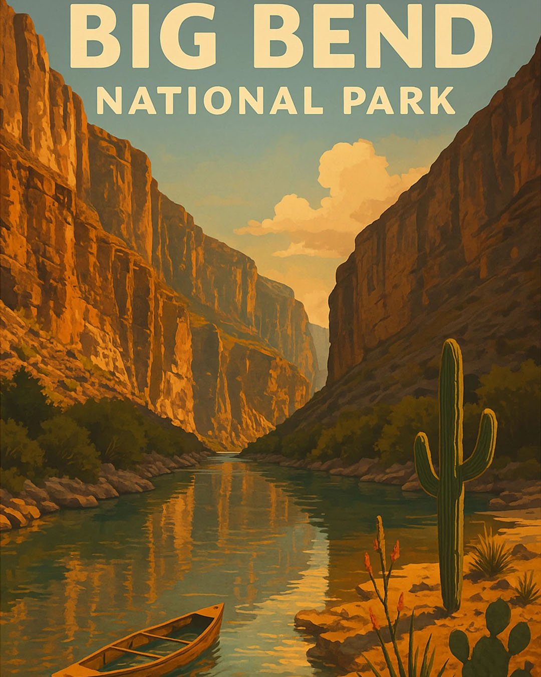 Big Bend National Park paint by numbers kit