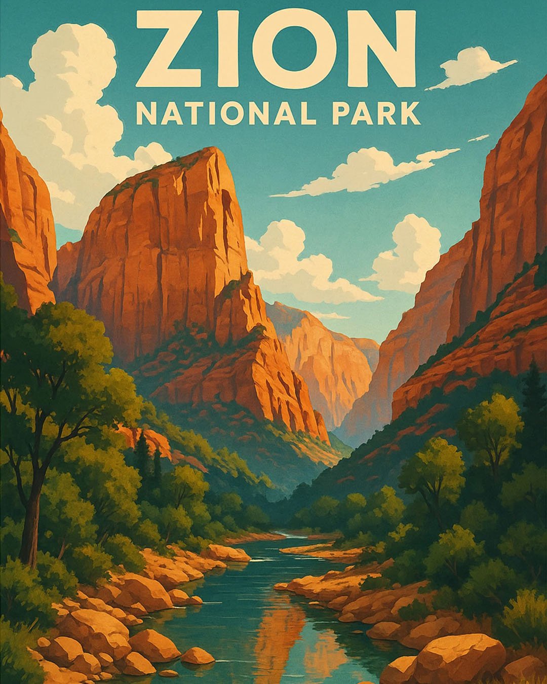 Zion National Park paint by numbers kit