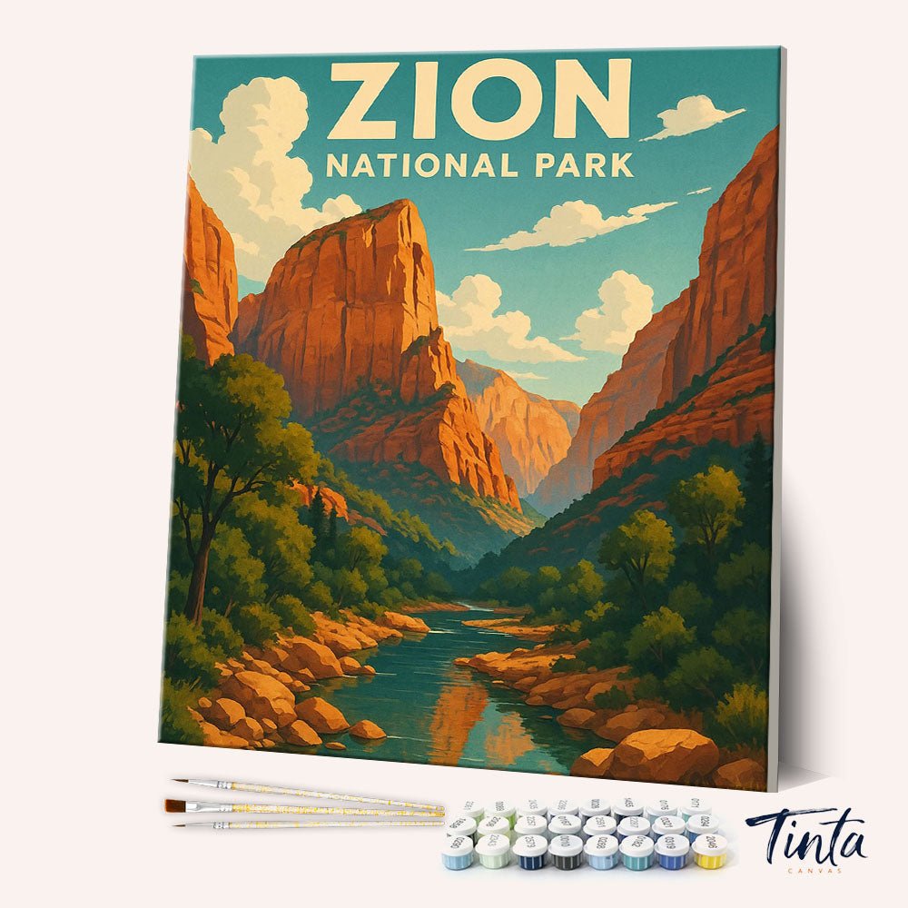 Zion National Park paint by numbers kit
