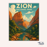 Zion National Park paint by numbers kit