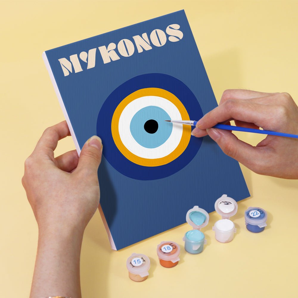 Island Icons Escape - Mini Paint by Numbers Kit (6 Pieces) paint by numbers kit