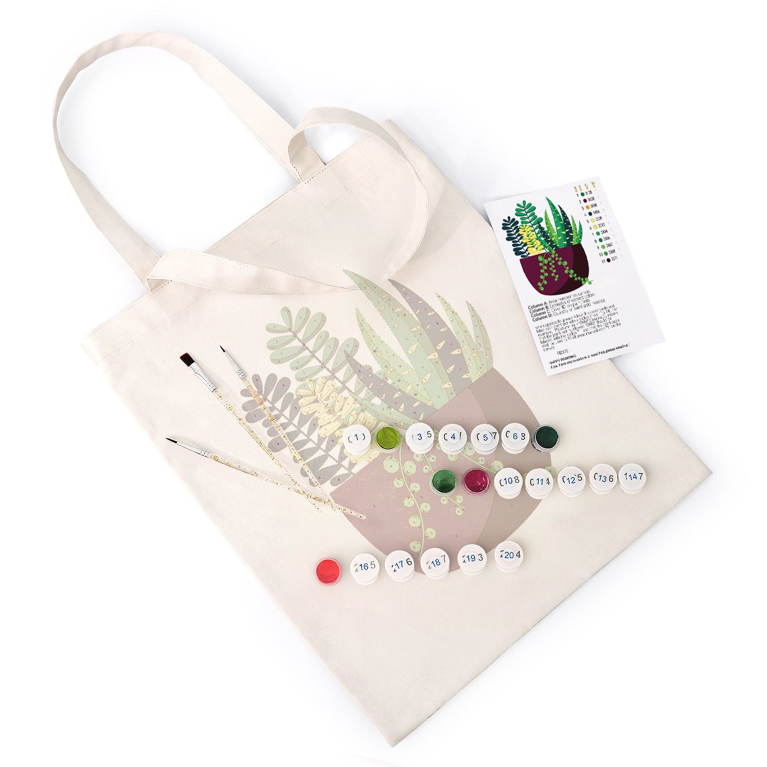 Urban Plant Carry Bag paint by numbers kit